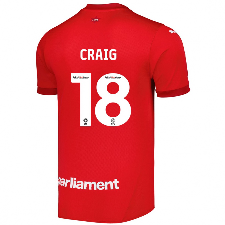 Men Football Matthew Craig #18 Red Home Jersey 2024/25 T-Shirt Australia