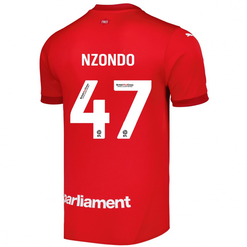 Men Football Emmaisa Nzondo #47 Red Home Jersey 2024/25 T-Shirt Australia