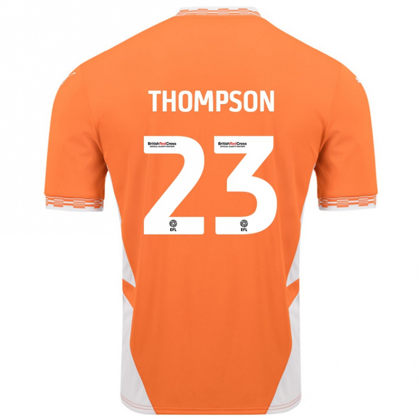 Men Football Dominic Thompson #23 Orange White Home Jersey 2024/25 T-Shirt Australia