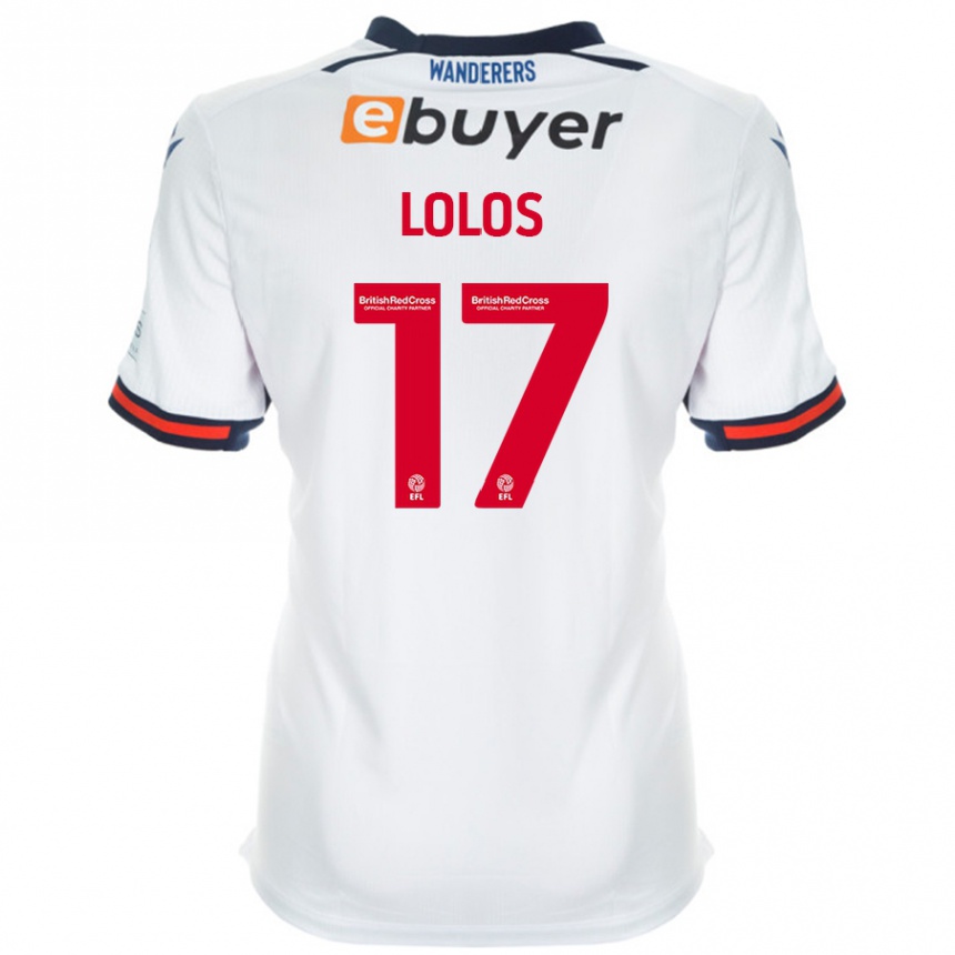 Men Football Klaidi Lolos #17 White Home Jersey 2024/25 T-Shirt Australia