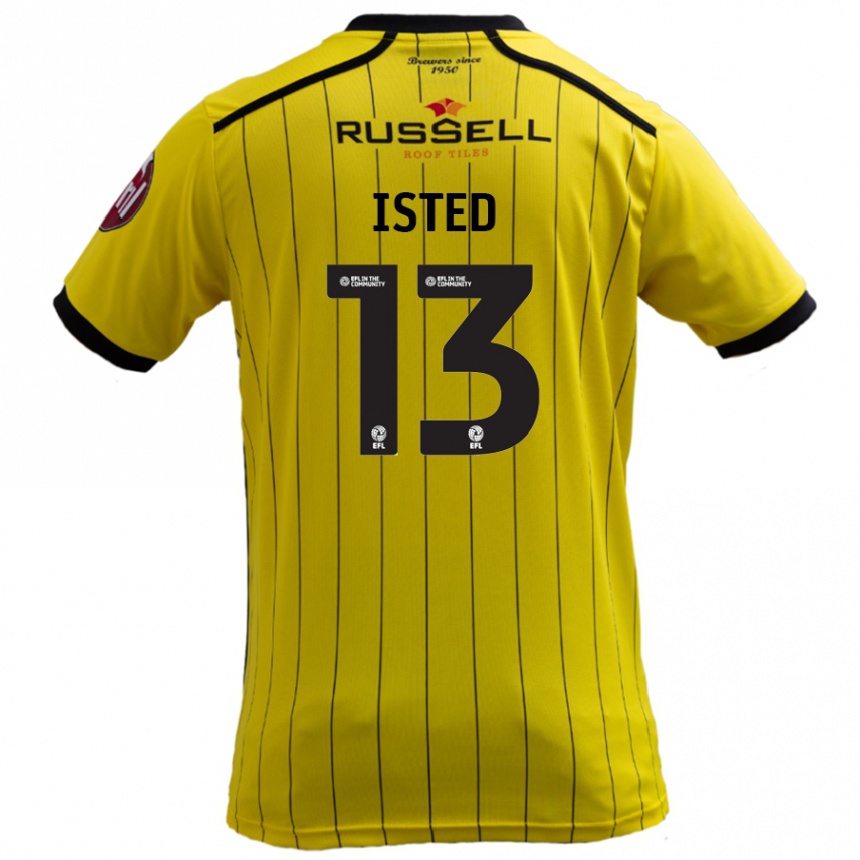 Men Football Harry Isted #13 Yellow Home Jersey 2024/25 T-Shirt Australia