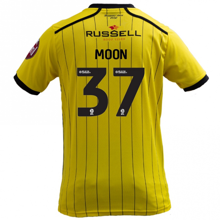 Men Football Jasper Moon #37 Yellow Home Jersey 2024/25 T-Shirt Australia