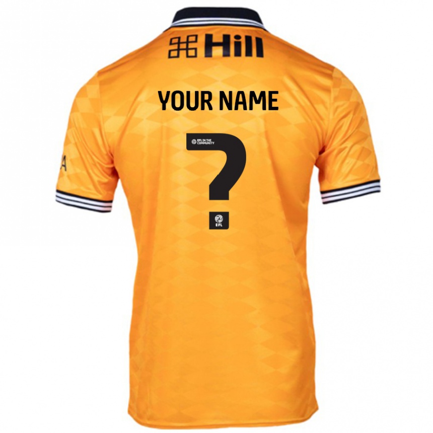 Men Football Your Name #0 Orange Home Jersey 2024/25 T-Shirt Australia