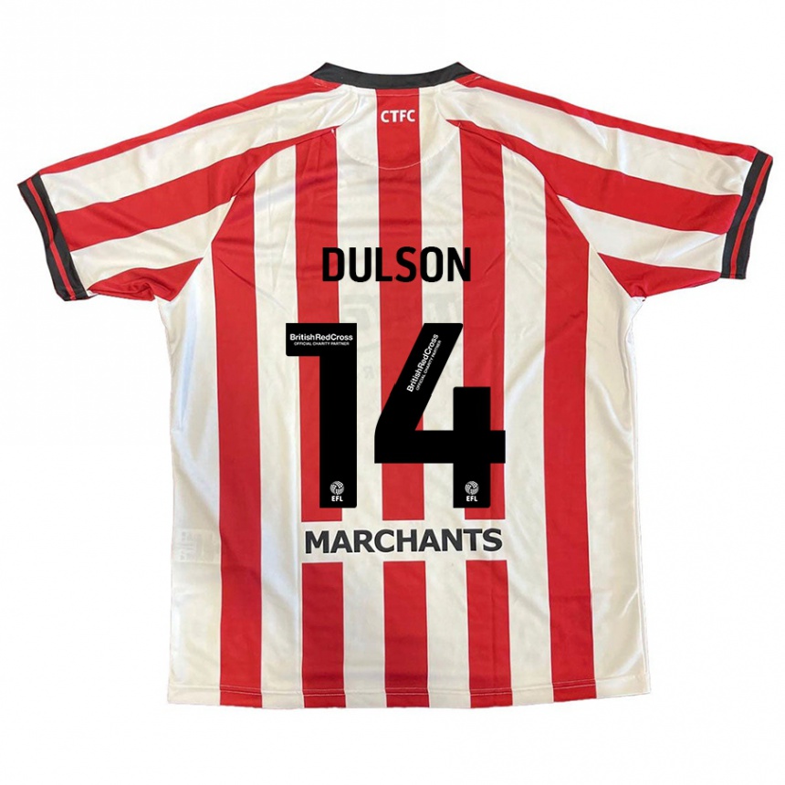 Men Football Liam Dulson #14 Red White Home Jersey 2024/25 T-Shirt Australia