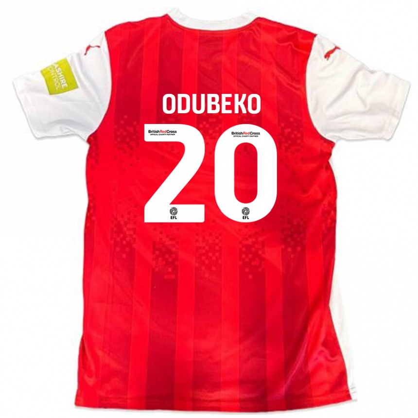 Men Football Mipo Odubeko #20 Red White Home Jersey 2024/25 T-Shirt Australia