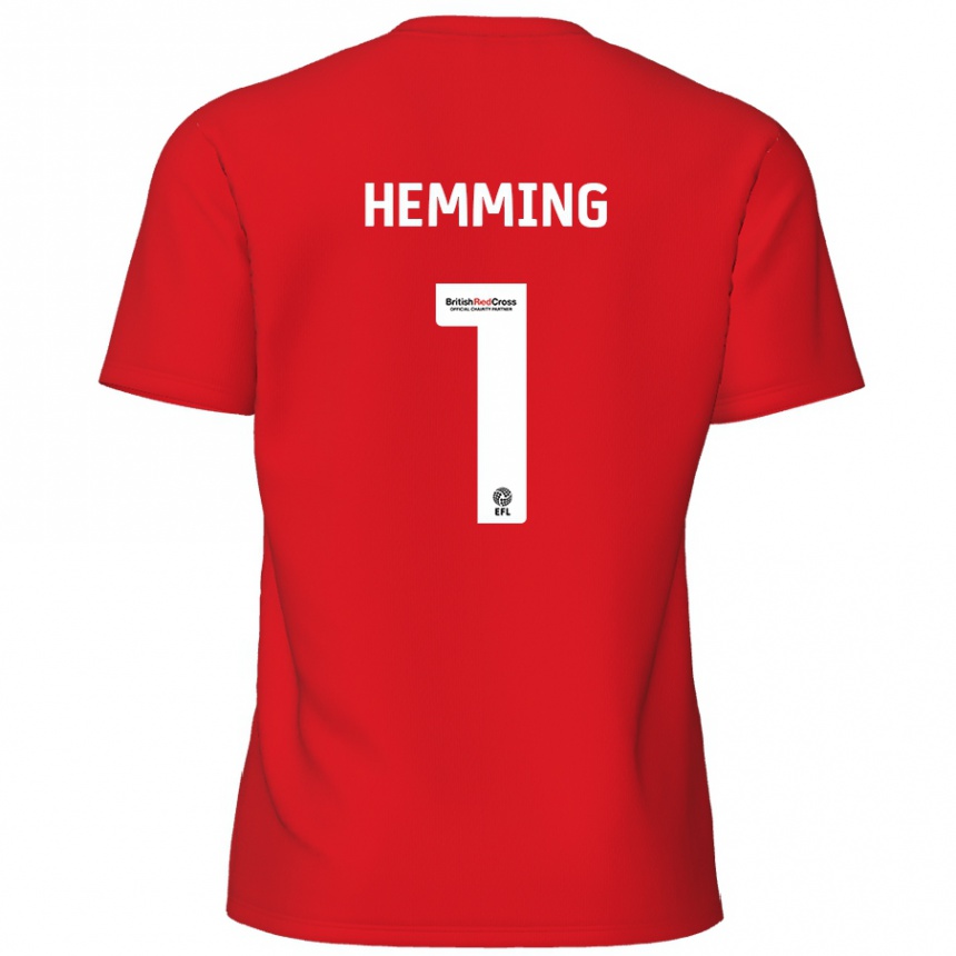 Men Football Zach Hemming #1 Red Home Jersey 2024/25 T-Shirt Australia