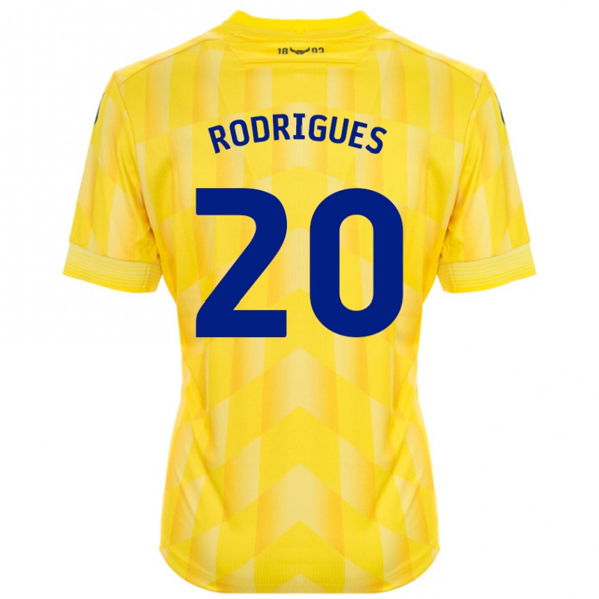 Men Football Rúben Rodrigues #20 Yellow Home Jersey 2024/25 T-Shirt Australia