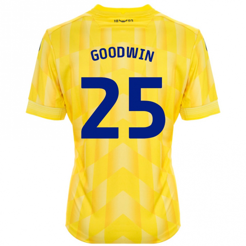 Men Football Will Goodwin #25 Yellow Home Jersey 2024/25 T-Shirt Australia