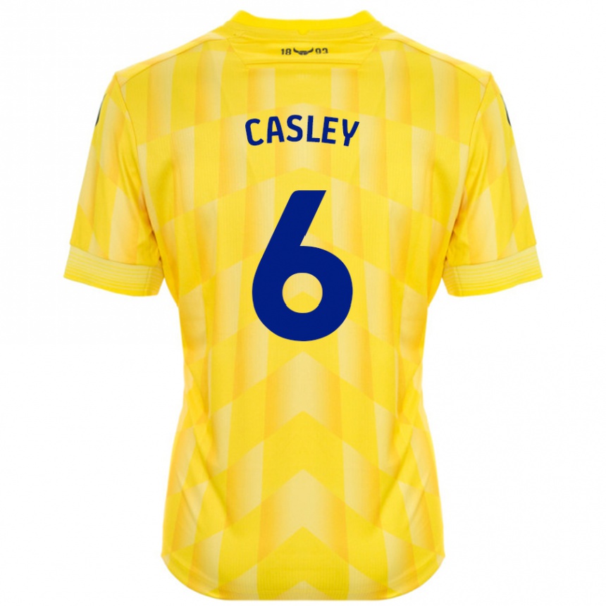 Men Football Riva Casley #6 Yellow Home Jersey 2024/25 T-Shirt Australia