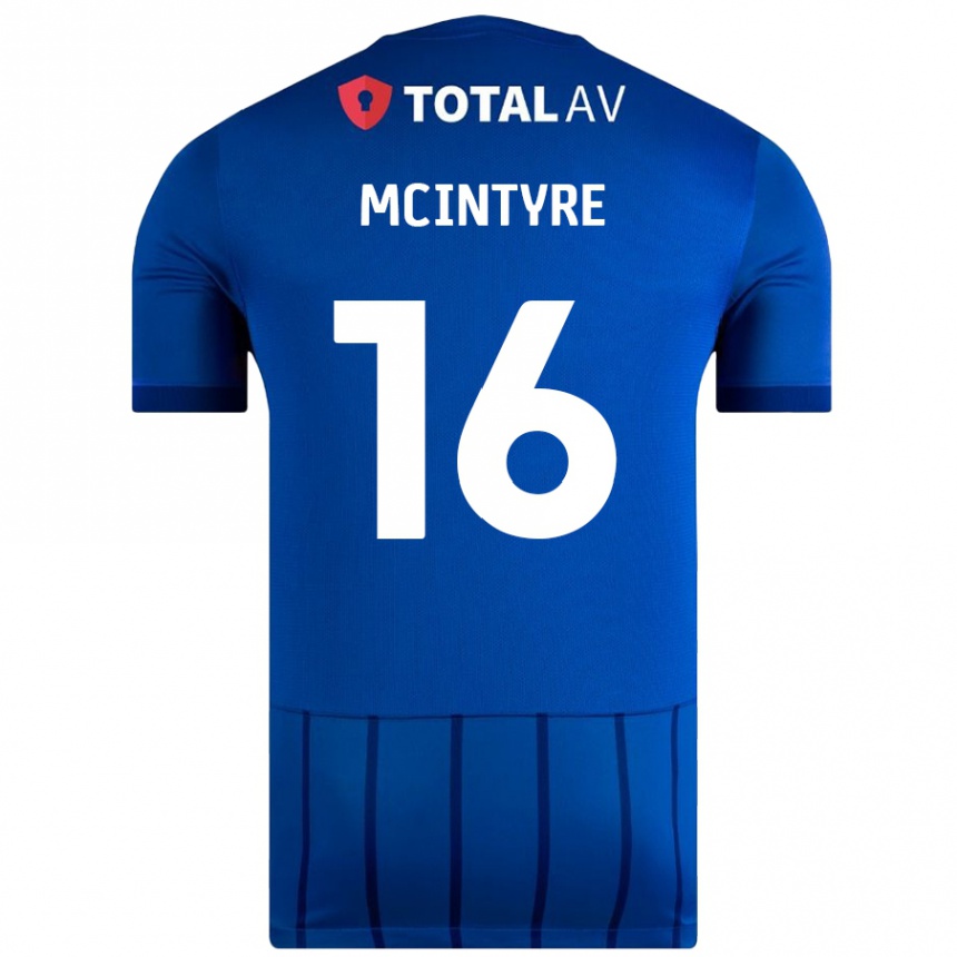 Men Football Tom Mcintyre #16 Blue Home Jersey 2024/25 T-Shirt Australia