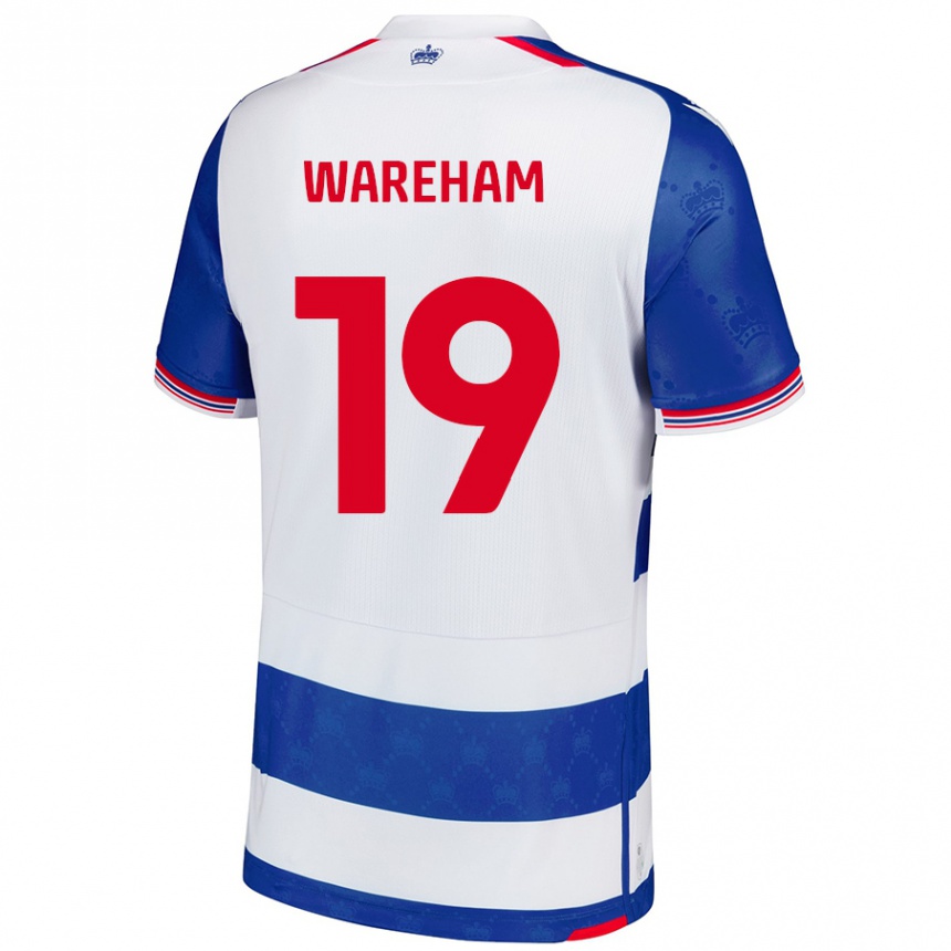 Men Football Jayden Wareham #19 Blue White Home Jersey 2024/25 T-Shirt Australia