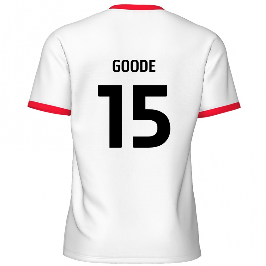 Men Football Charlie Goode #15 White Red Home Jersey 2024/25 T-Shirt Australia