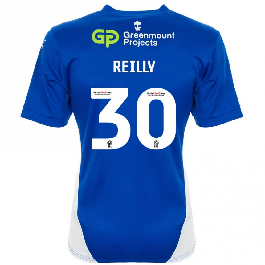 Men Football Jack Reilly #30 Blue White Home Jersey 2024/25 T-Shirt Australia