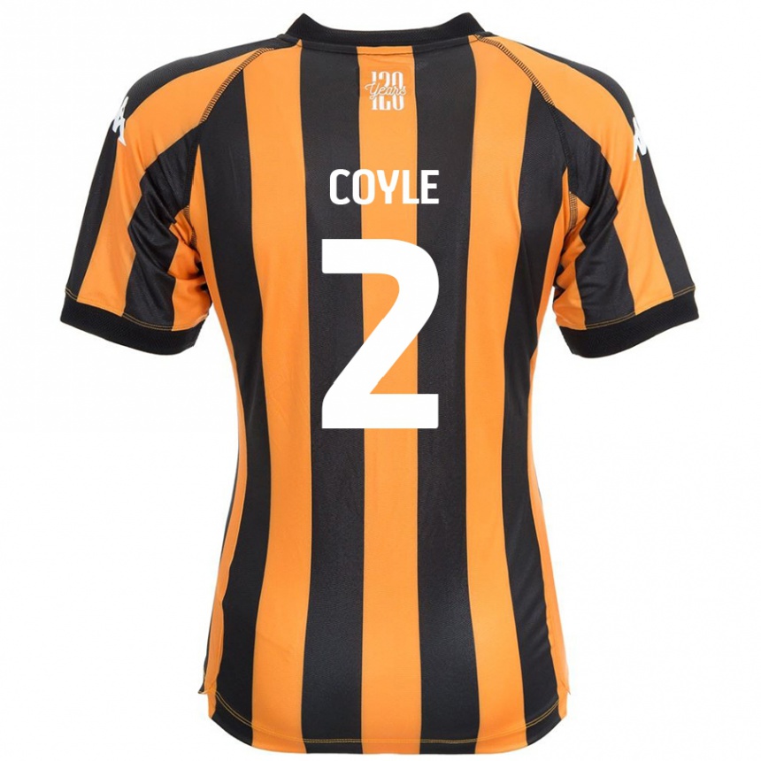 Men Football Lewie Coyle #2 Black Amber Home Jersey 2024/25 T-Shirt Australia