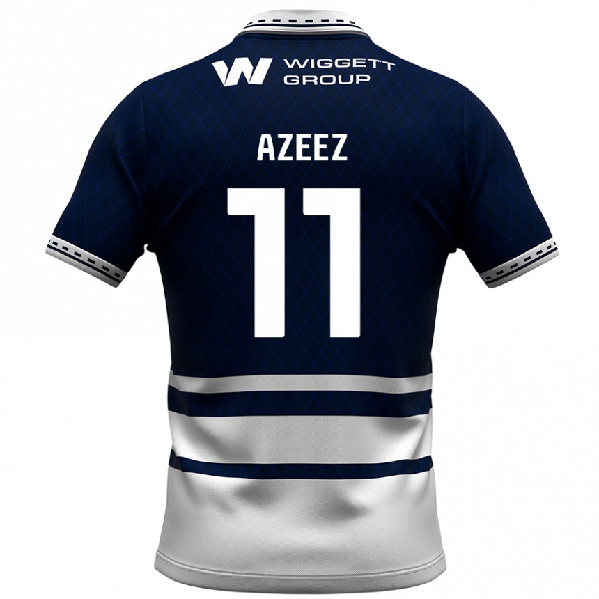 Men Football Femi Azeez #11 Navy Blue White Home Jersey 2024/25 T-Shirt Australia