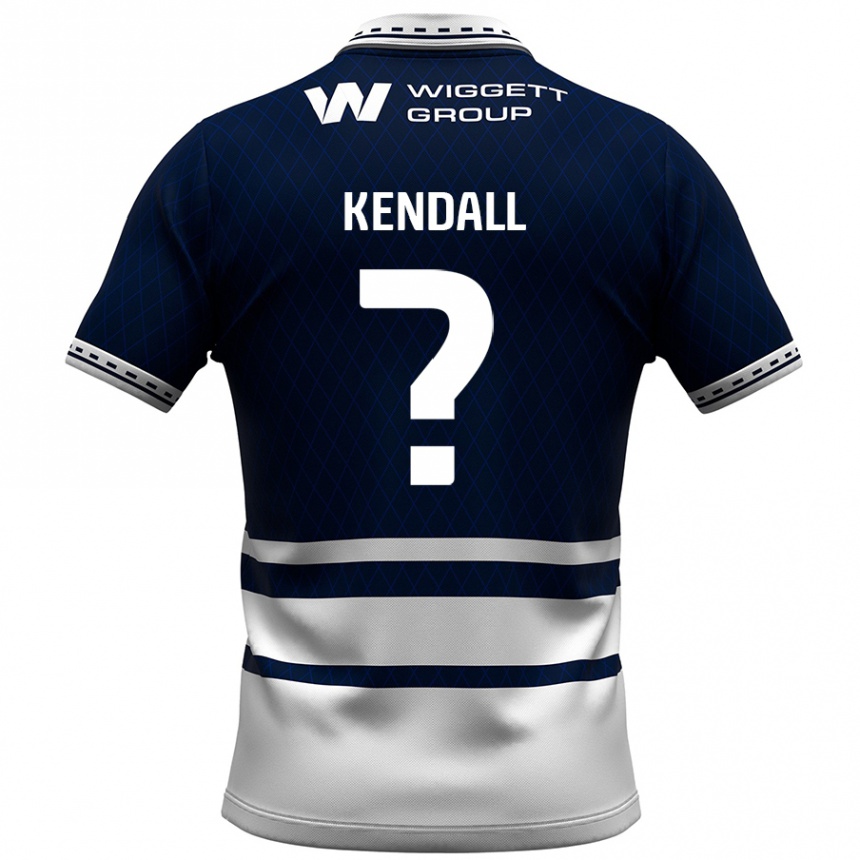 Men Football Sheldon Kendall #0 Navy Blue White Home Jersey 2024/25 T-Shirt Australia