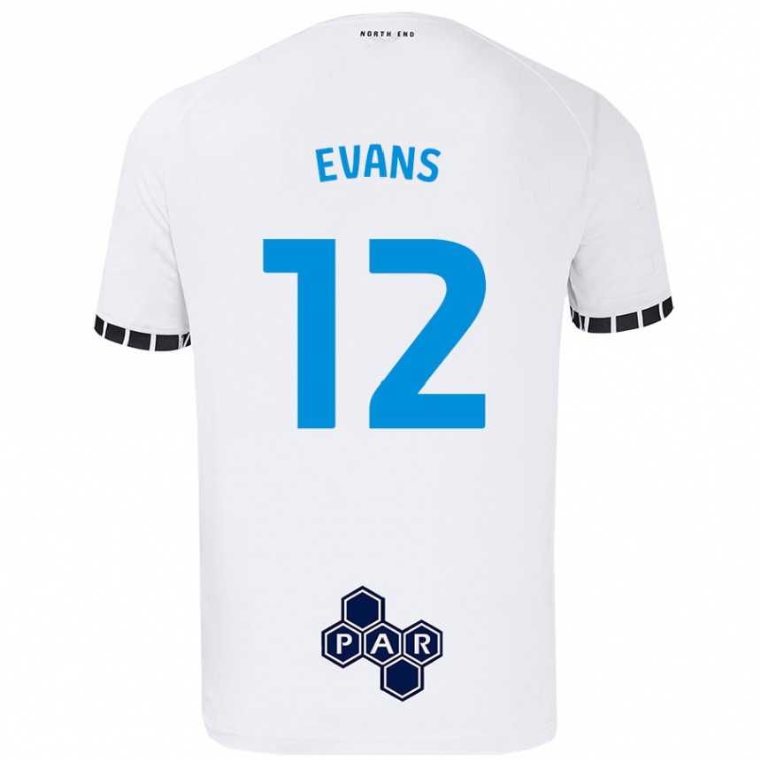 Men Football Ched Evans #12 White Home Jersey 2024/25 T-Shirt Australia