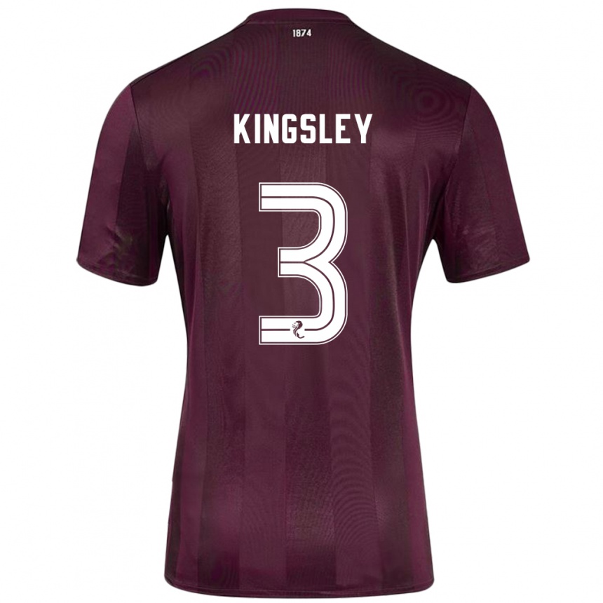 Men Football Stephen Kingsley #3 Burgundy Home Jersey 2024/25 T-Shirt Australia