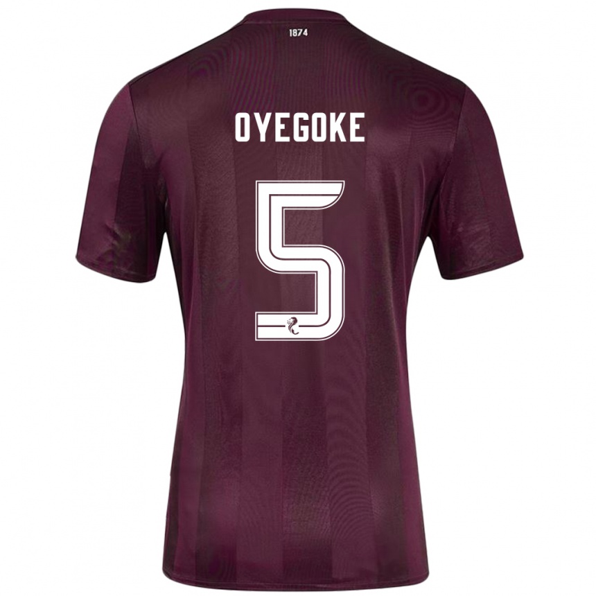 Men Football Daniel Oyegoke #5 Burgundy Home Jersey 2024/25 T-Shirt Australia