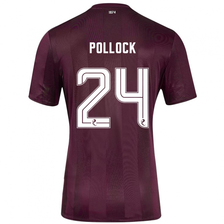 Men Football Finlay Pollock #24 Burgundy Home Jersey 2024/25 T-Shirt Australia