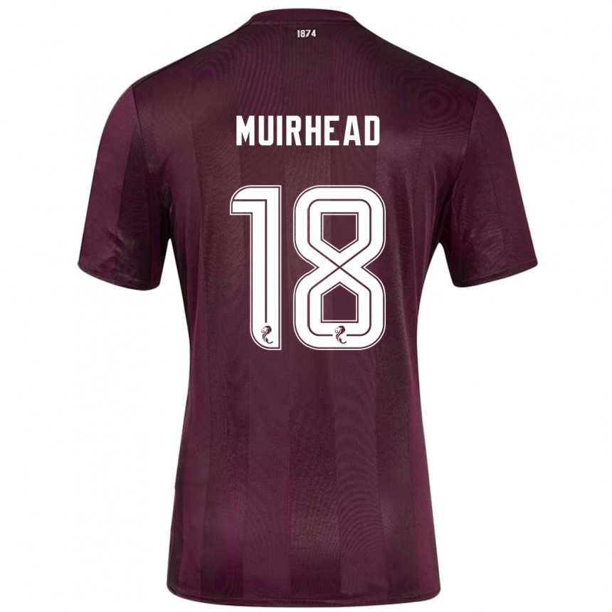 Men Football Owen Muirhead #18 Burgundy Home Jersey 2024/25 T-Shirt Australia