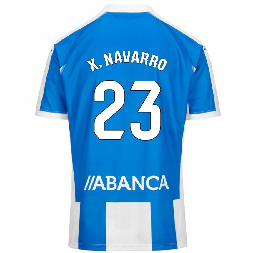 Men Football Ximo Navarro #23 Blue White Home Jersey 2024/25 T-Shirt Australia