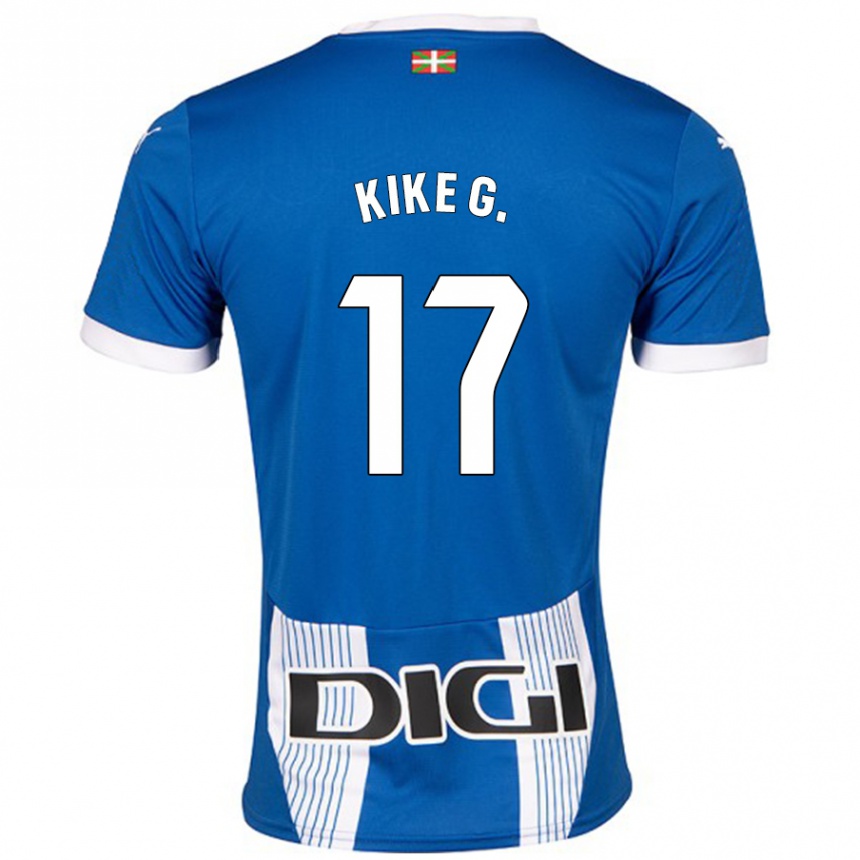 Men Football Kike García #17 Blue Home Jersey 2024/25 T-Shirt Australia