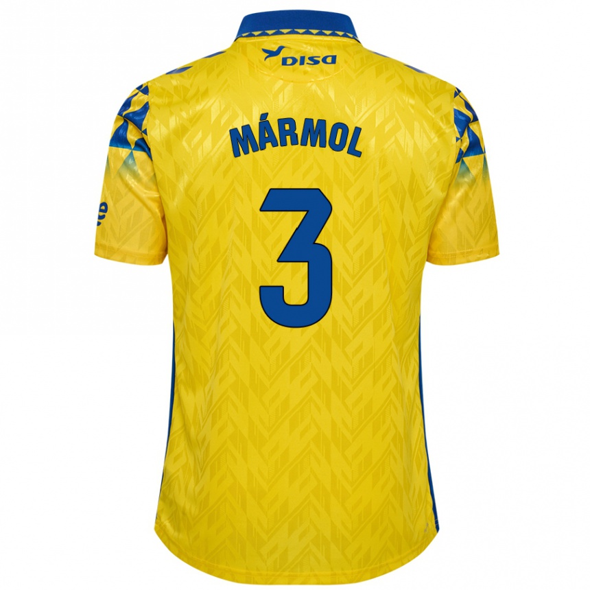 Men Football Mika Mármol #3 Yellow Blue Home Jersey 2024/25 T-Shirt Australia