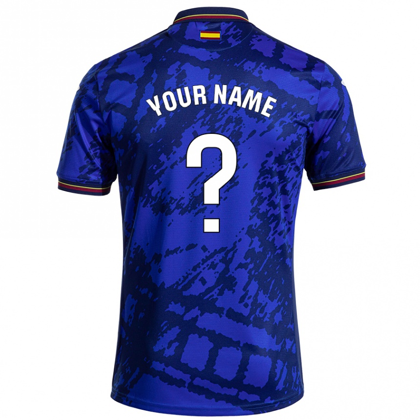 Men Football Your Name #0 Darker Blue Home Jersey 2024/25 T-Shirt Australia