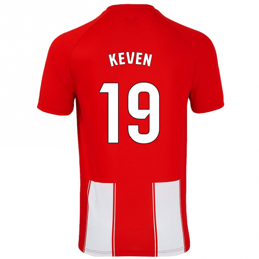 Men Football Keven #19 Red White Home Jersey 2024/25 T-Shirt Australia