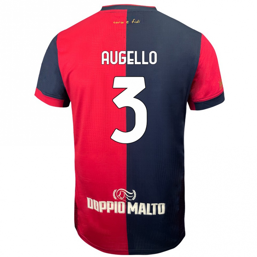 Men Football Tommaso Augello #3 Red Darker Blue Home Jersey 2024/25 T-Shirt Australia