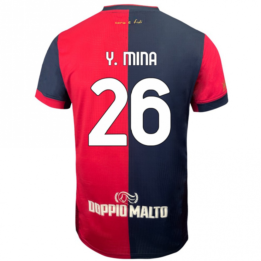 Men Football Yerry Mina #26 Red Darker Blue Home Jersey 2024/25 T-Shirt Australia