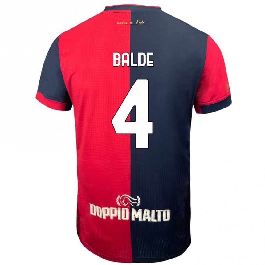 Men Football Mamadou Balde #4 Red Darker Blue Home Jersey 2024/25 T-Shirt Australia