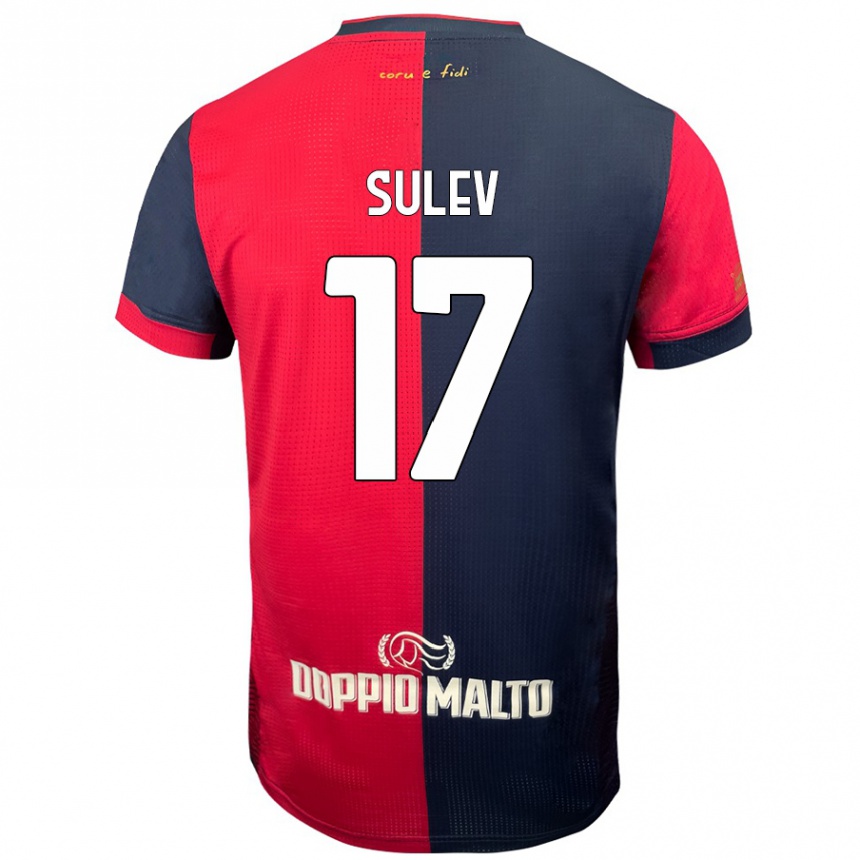 Men Football Ivan Sulev #17 Red Darker Blue Home Jersey 2024/25 T-Shirt Australia