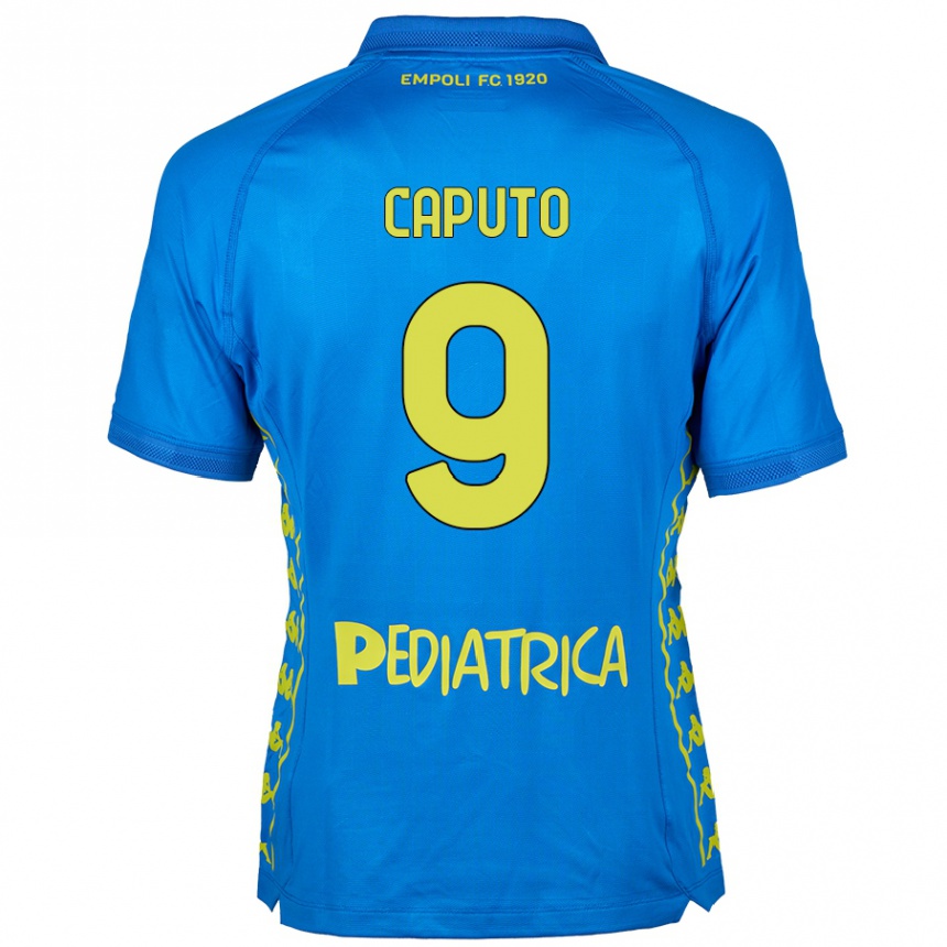 Men Football Francesco Caputo #9 Blue Home Jersey 2024/25 T-Shirt Australia