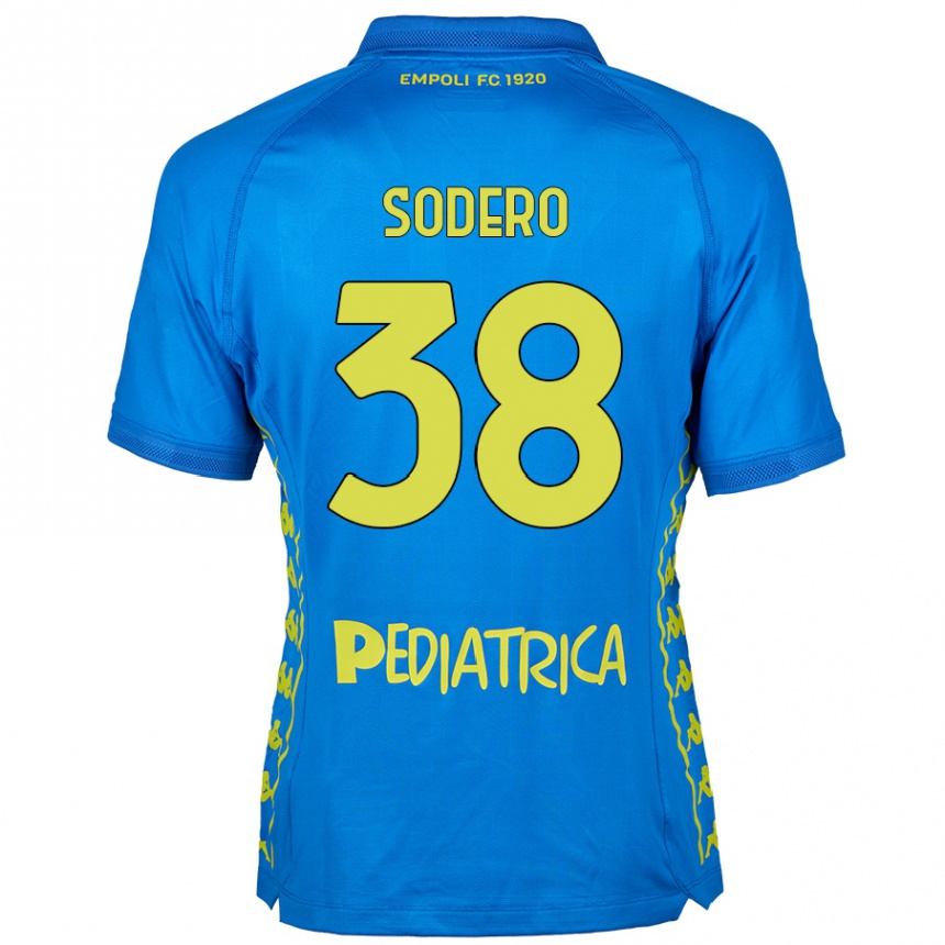 Men Football Andrea Sodero #38 Blue Home Jersey 2024/25 T-Shirt Australia