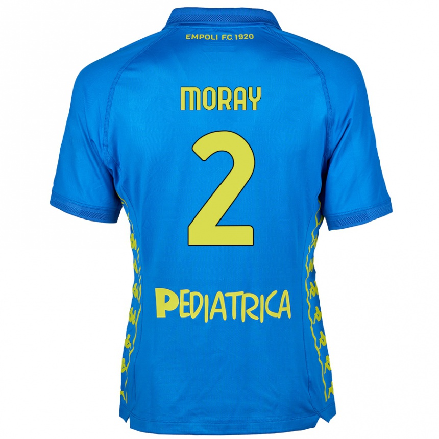 Men Football Jeremy Moray #2 Blue Home Jersey 2024/25 T-Shirt Australia