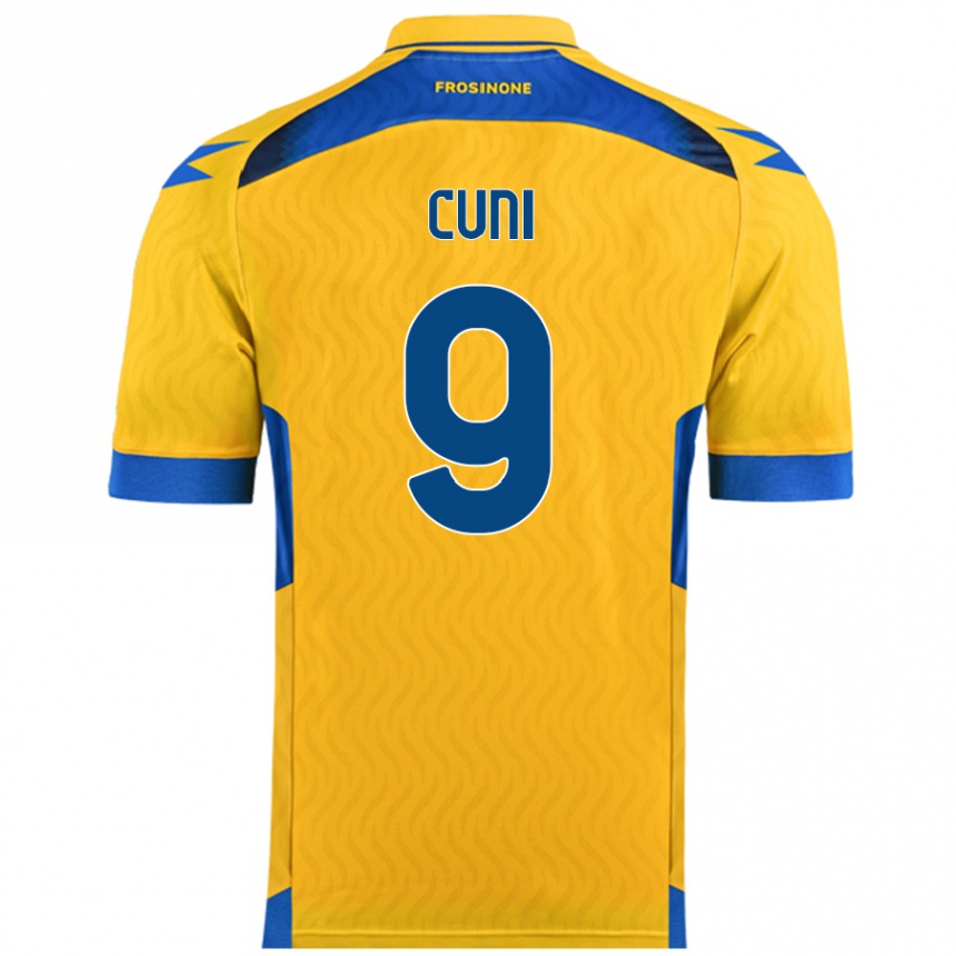 Men Football Marvin Cuni #9 Yellow Home Jersey 2024/25 T-Shirt Australia