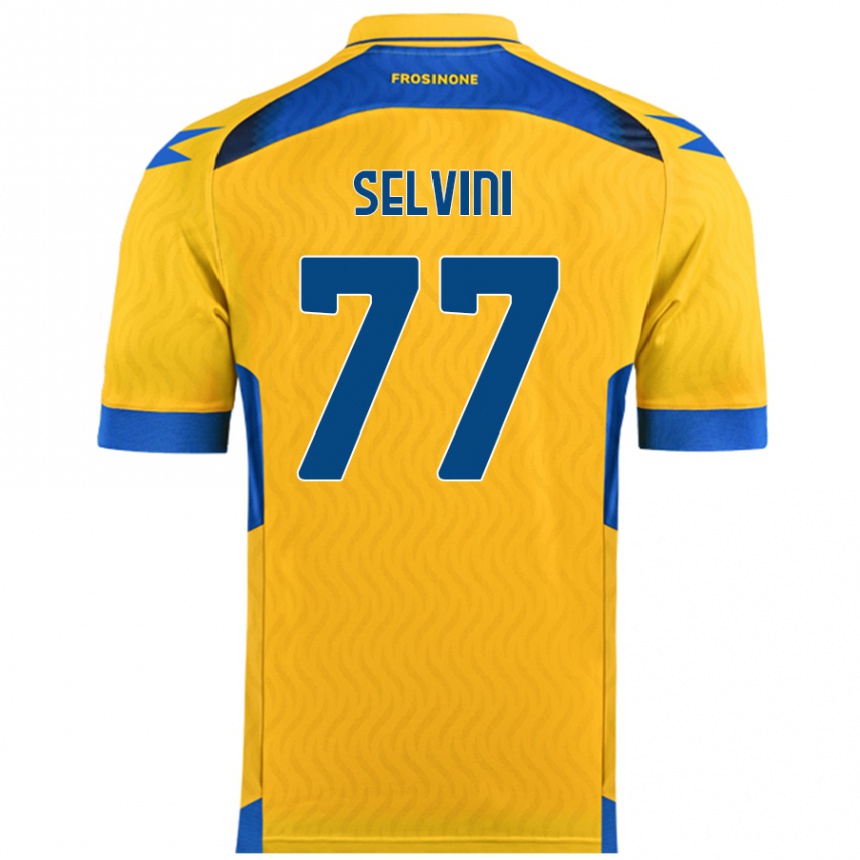 Men Football Alessandro Selvini #77 Yellow Home Jersey 2024/25 T-Shirt Australia