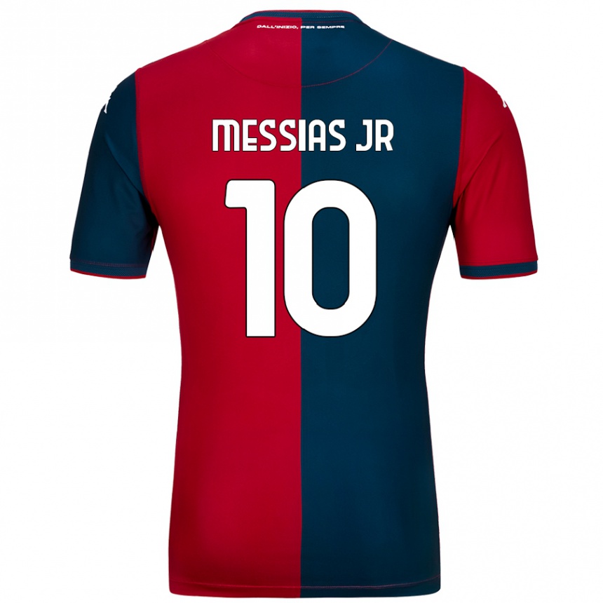 Men Football Junior Messias #10 Red Dark Blue Home Jersey 2024/25 T-Shirt Australia