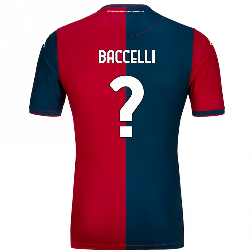 Men Football Pietro Baccelli #0 Red Dark Blue Home Jersey 2024/25 T-Shirt Australia