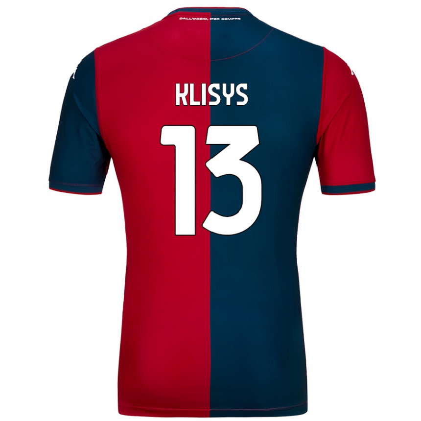 Men Football Lukas Klisys #13 Red Dark Blue Home Jersey 2024/25 T-Shirt Australia