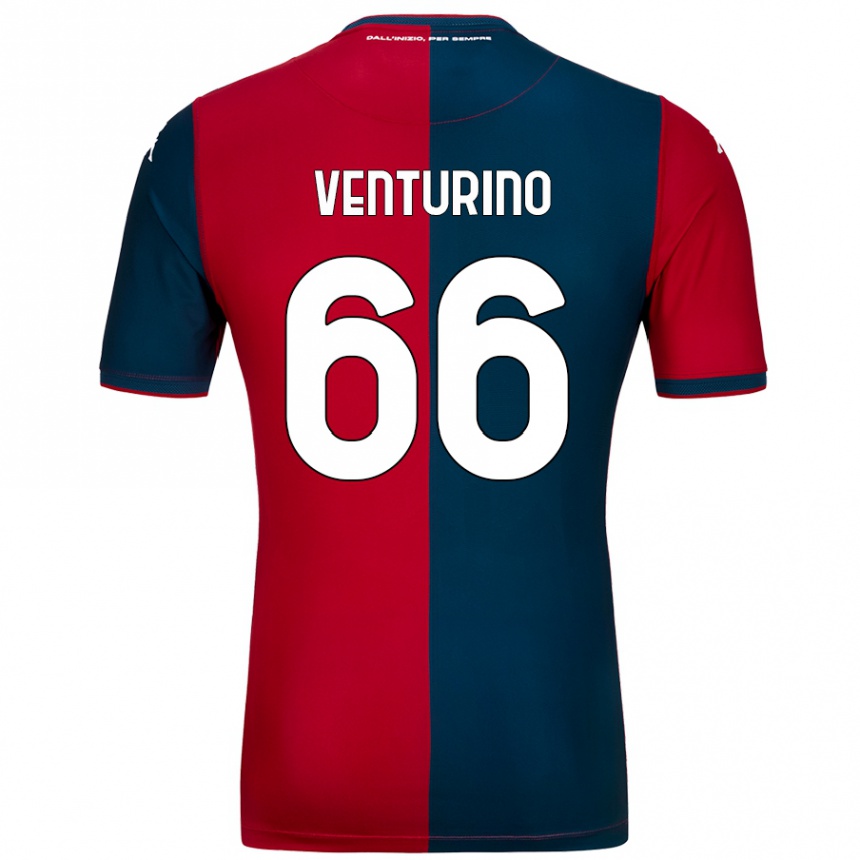 Men Football Lorenzo Venturino #66 Red Dark Blue Home Jersey 2024/25 T-Shirt Australia