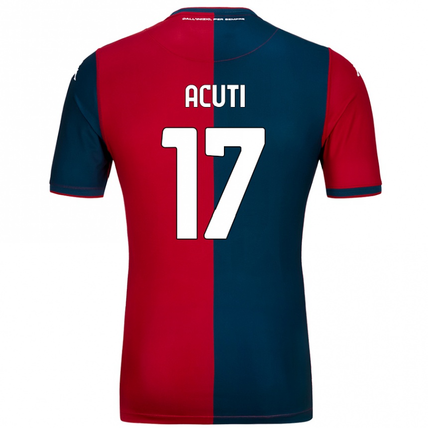 Men Football Arianna Acuti #17 Red Dark Blue Home Jersey 2024/25 T-Shirt Australia