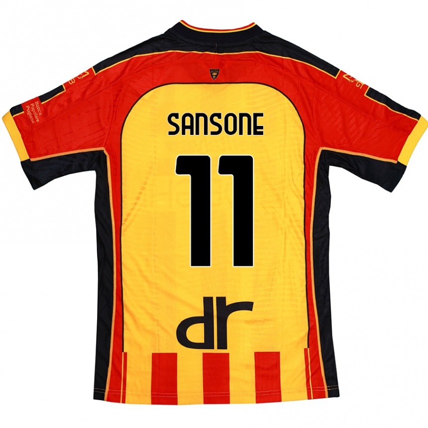 Men Football Nicola Sansone #11 Yellow Red Home Jersey 2024/25 T-Shirt Australia