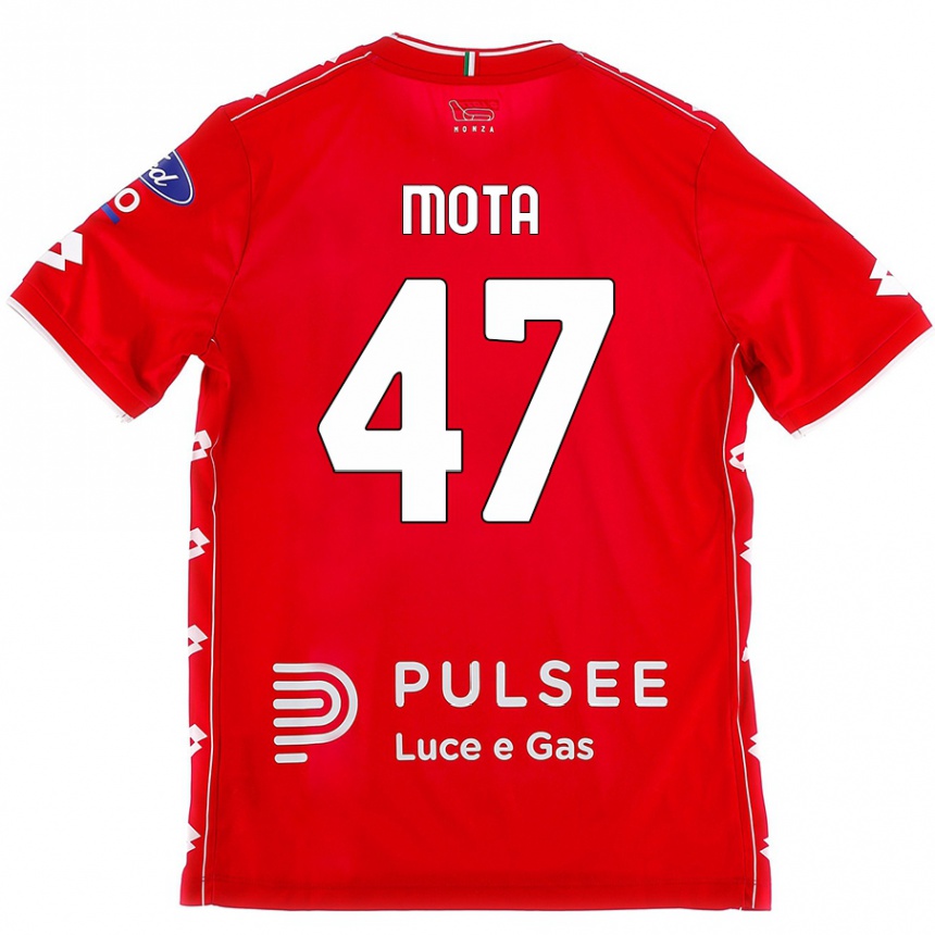 Men Football Dany Mota #47 Red White Home Jersey 2024/25 T-Shirt Australia