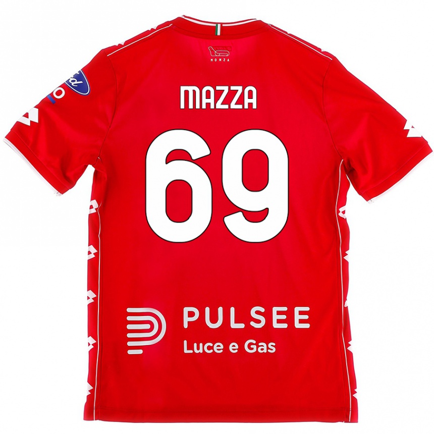 Men Football Andrea Mazza #69 Red White Home Jersey 2024/25 T-Shirt Australia