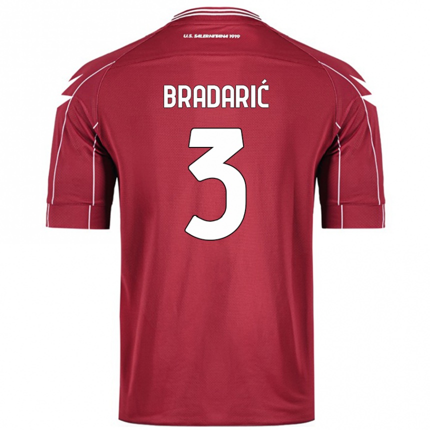 Men Football Domagoj Bradarić #3 Burgundy Home Jersey 2024/25 T-Shirt Australia