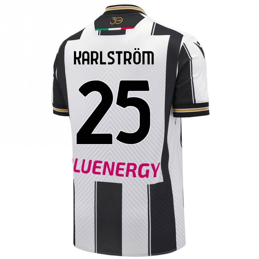 Men Football Jesper Karlström #25 White Black Home Jersey 2024/25 T-Shirt Australia