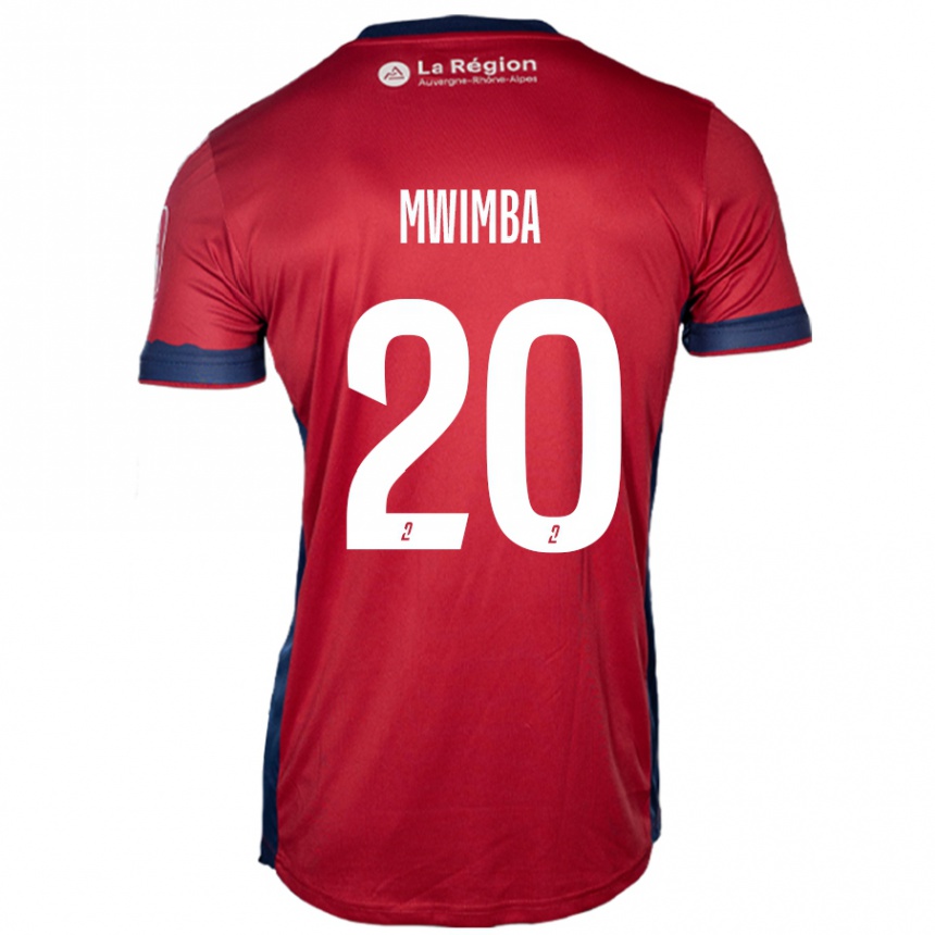 Men Football Josué Mwimba Isala #20 Light Burgundy Home Jersey 2024/25 T-Shirt Australia